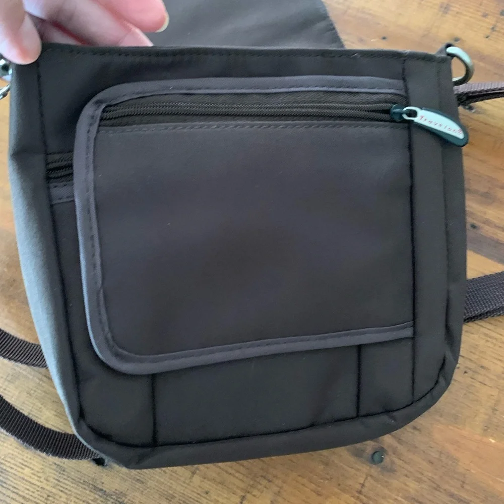 Travelon Anti Theft Mini Brown Crossbody Bag Travel Nylon